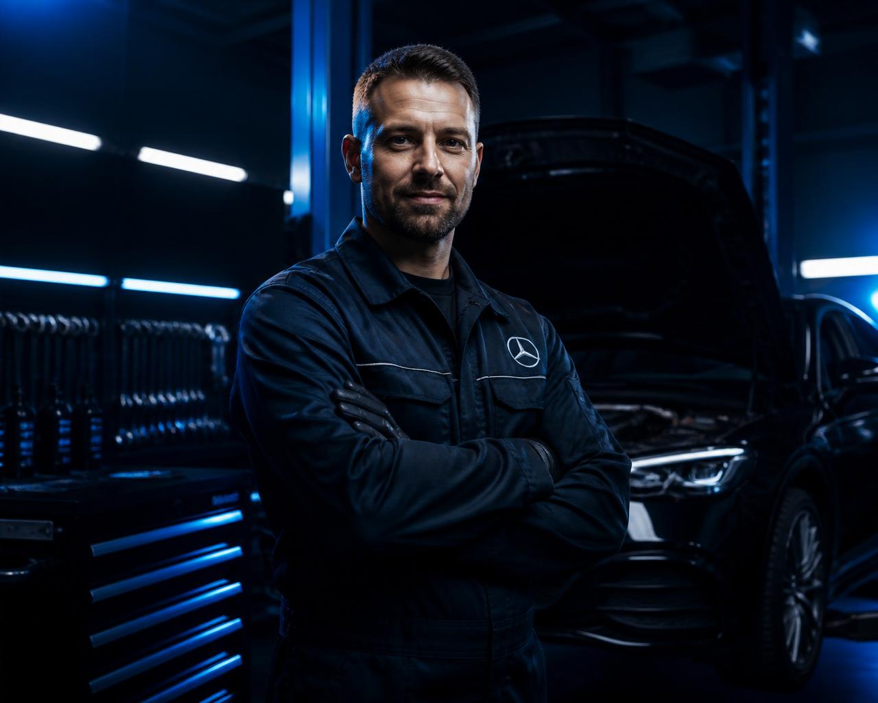 Mechaniker in der Werkstatt